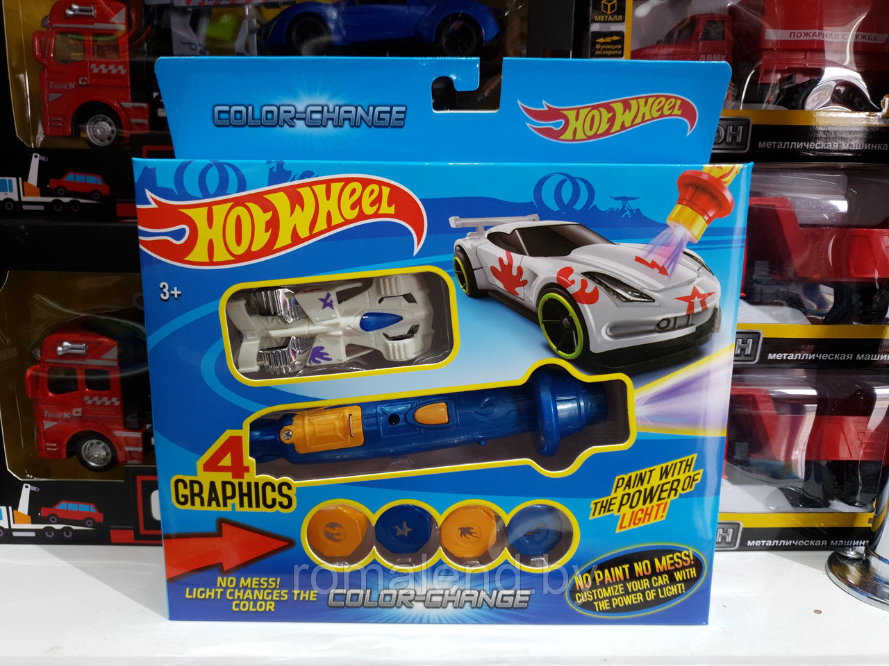 Машина металлическая Hot Wheels (Хотвилс). Меняет цвет при осветлении фонариком. 6 видов. Аналог - фото 7 - id-p124209846