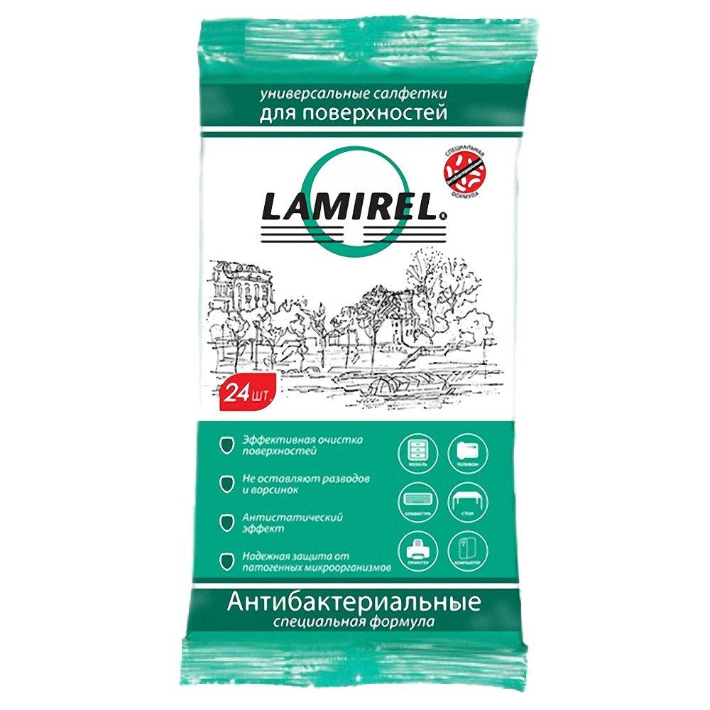 Чистящие салфетки для поверхностей антибактериальные Lamirel (24 шт) (Цена с НДС)