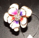 Кольцо Цветок под золото с кристаллами Сваровски. Оригинал Германия (KО-017), фото 3