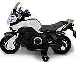 Детский электромобиль, мотоцикл RiverToys E222KX (белый) Yamaha, фото 2