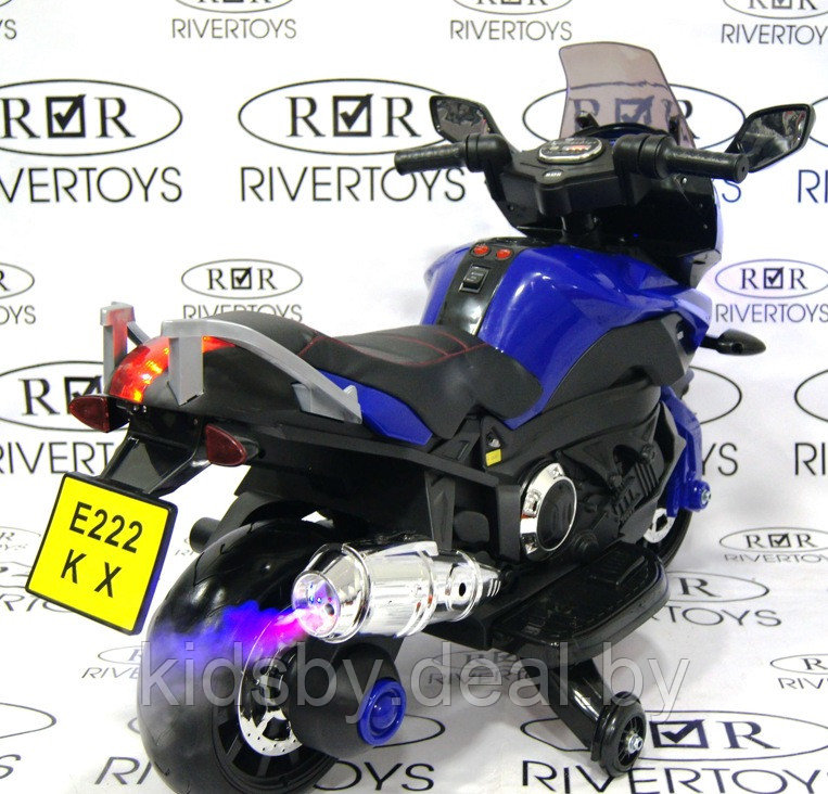 Детский электромобиль, мотоцикл RiverToys E222KX (белый) Yamaha - фото 4 - id-p12892791