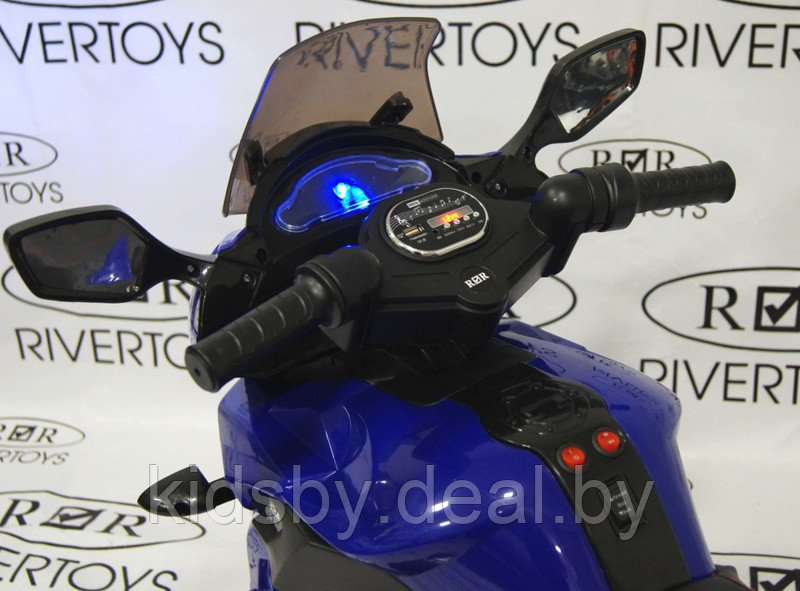 Детский электромобиль, мотоцикл RiverToys E222KX (белый) Yamaha - фото 5 - id-p12892791