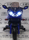 Детский электромобиль, мотоцикл RiverToys E222KX (белый) Yamaha, фото 6