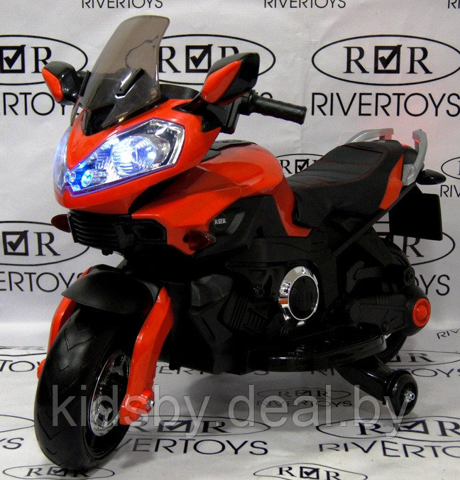 Детский электромобиль, мотоцикл RiverToys E222KX (красный) Yamaha - фото 1 - id-p23518259