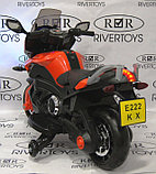 Детский электромобиль, мотоцикл RiverToys E222KX (красный) Yamaha, фото 3