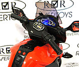 Детский электромобиль, мотоцикл RiverToys E222KX (красный) Yamaha, фото 6