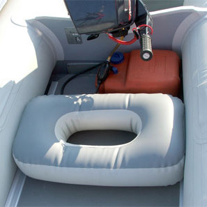 Сиденье надувное "овал" ПВХ для лодки (№1, серый). - фото 4 - id-p124240097