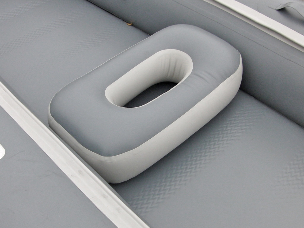 Сиденье надувное "овал" ПВХ для лодки (№1, серый). - фото 2 - id-p124240097