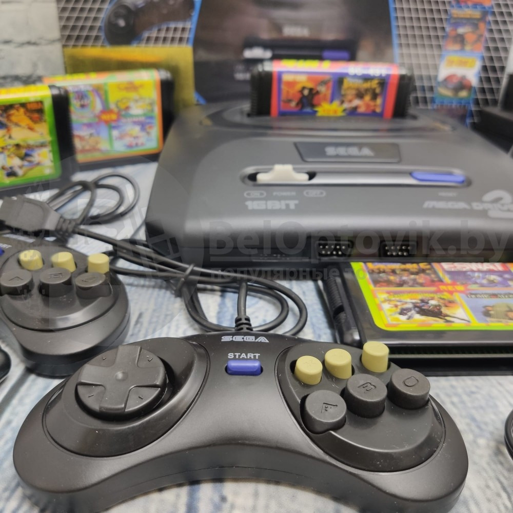 Игровая приставка 16 bit Sega Mega Drive 2 (Сега Мегадрайв) 5 встроенных игр, 2 джойстика. Оригинал - фото 6 - id-p124286870