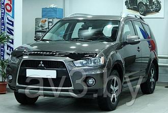 Дефлектор капота Mitsubishi Outlander (2009-2012) [MSH24] VT52