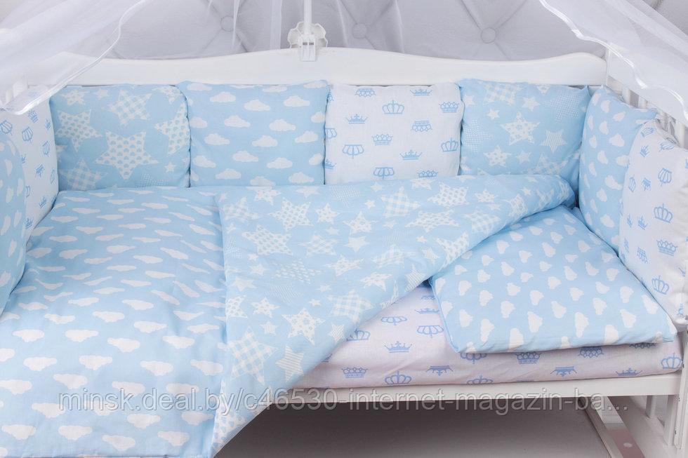 Бортики защита в детскую кроватку для новорожденных . подушечки - фото 3 - id-p124364421