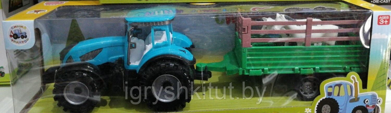 Игрушка трактор "синий трактор" с прицепом, арт. 0488-316Q - фото 2 - id-p124374786