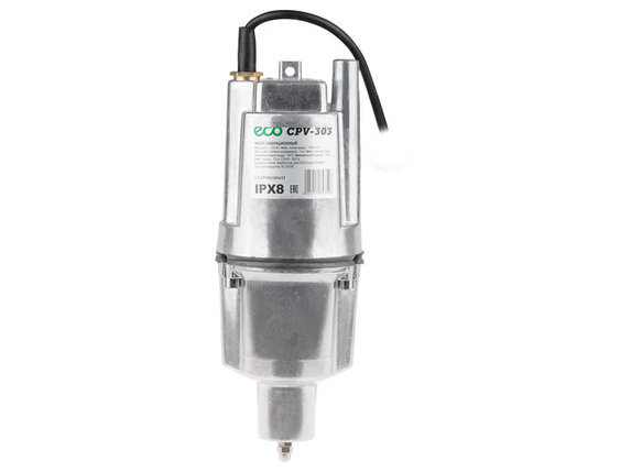 Насос вибрационный ECO CPV-303 (300Вт, 1300 л/ч, с питающ. пров. 10м, нижн.забор воды, аналог насоса Ручеек), фото 2
