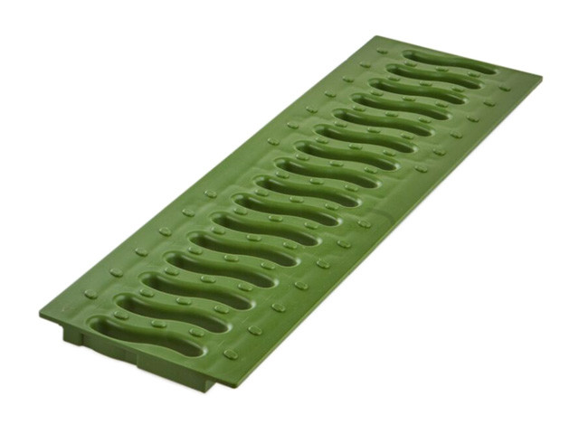 Решетка 100 пластиковая Волна (зеленый папоротник), РБ (ecoteck)