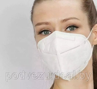 Респиратор-маска 5 шт KN95 FFP2 санитарно-гигиеническая многоразовая (5-ти слойная,на 72 часа) для лица ЧЕРНАЯ - фото 8 - id-p124393164