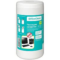 Туба с чист. салфетками OfficeClean универсальные, антибактериальные, 100шт., арт. 249230(работаем с юр лицами