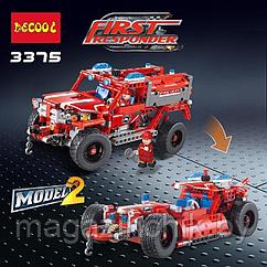 Конструктор Decool 3375 Аварийно-спасательная машина 2 в 1 513 дет. аналог Лего Техник (LEGO Technic 42075)