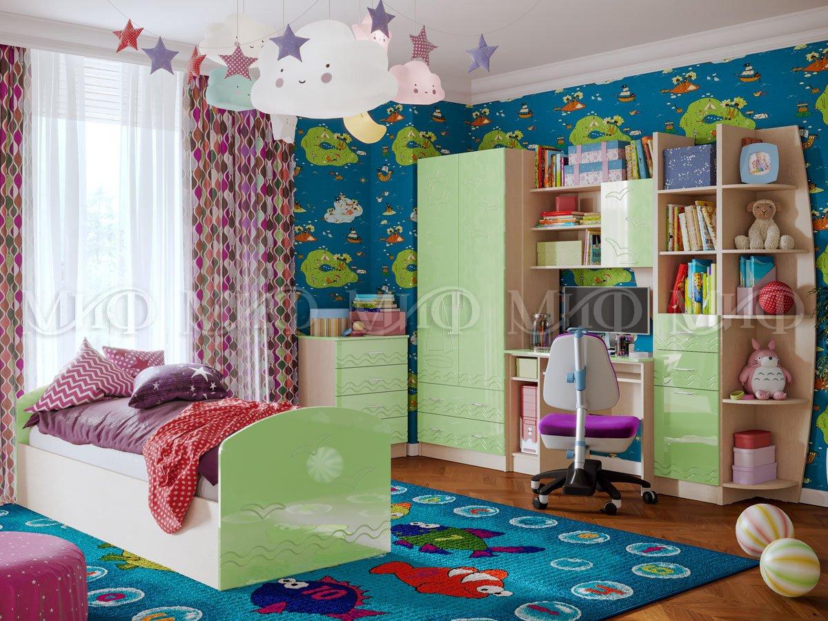 Комплект мебели в детскую Юниор 2 (12 вариантов цвета, матовый или глянец) фабрика Миф - фото 4 - id-p91124322