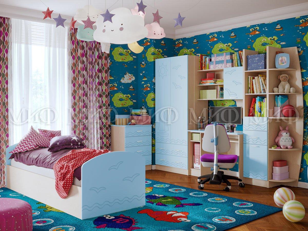 Комплект мебели в детскую Юниор 2 (12 вариантов цвета, матовый или глянец) фабрика Миф - фото 6 - id-p91124322