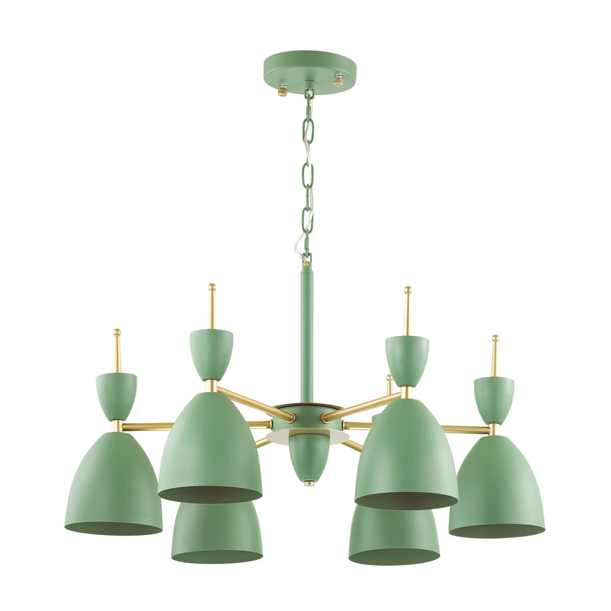 Подвесная зеленая люстра LUMION 3785/6 GEMMA