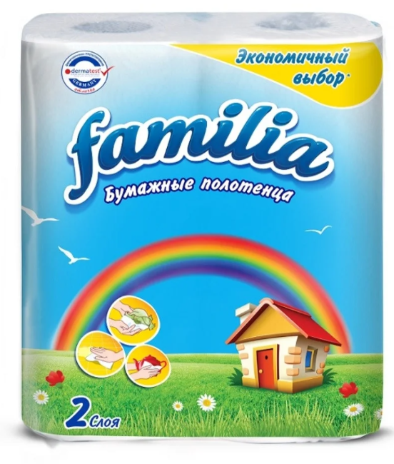 5050455 Полотенца бумажые "FAMILIA Радуга"