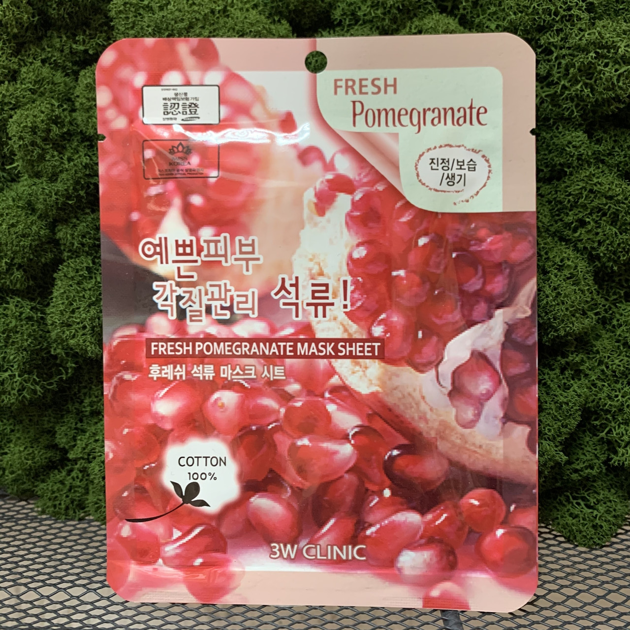 Тканевая маска с экстрактом граната 3W Clinic Fresh Pomegranate Mask Sheet - фото 1 - id-p124484271