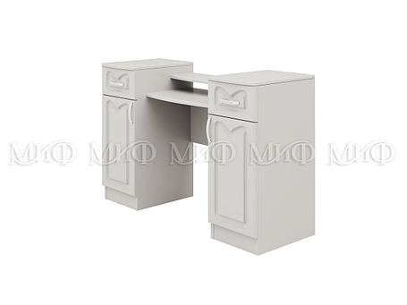 Стол туалетный с зеркалом Натали 1 (белый глянец) фабрика МИФ, фото 2