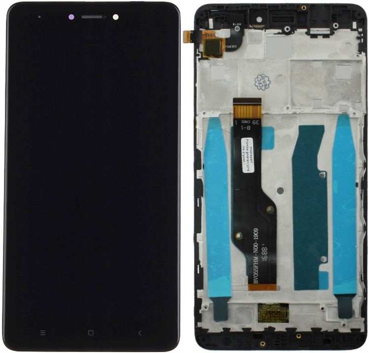 Дисплей (экран) для Xiaomi Redmi Note 4X c тачскрином (с рамкой), черный - фото 1 - id-p124504772