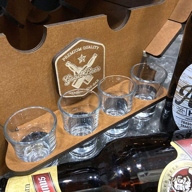 Мини-бар бочка для пива «Premium» с набором бокалов и рюмок - фото 3 - id-p124506895