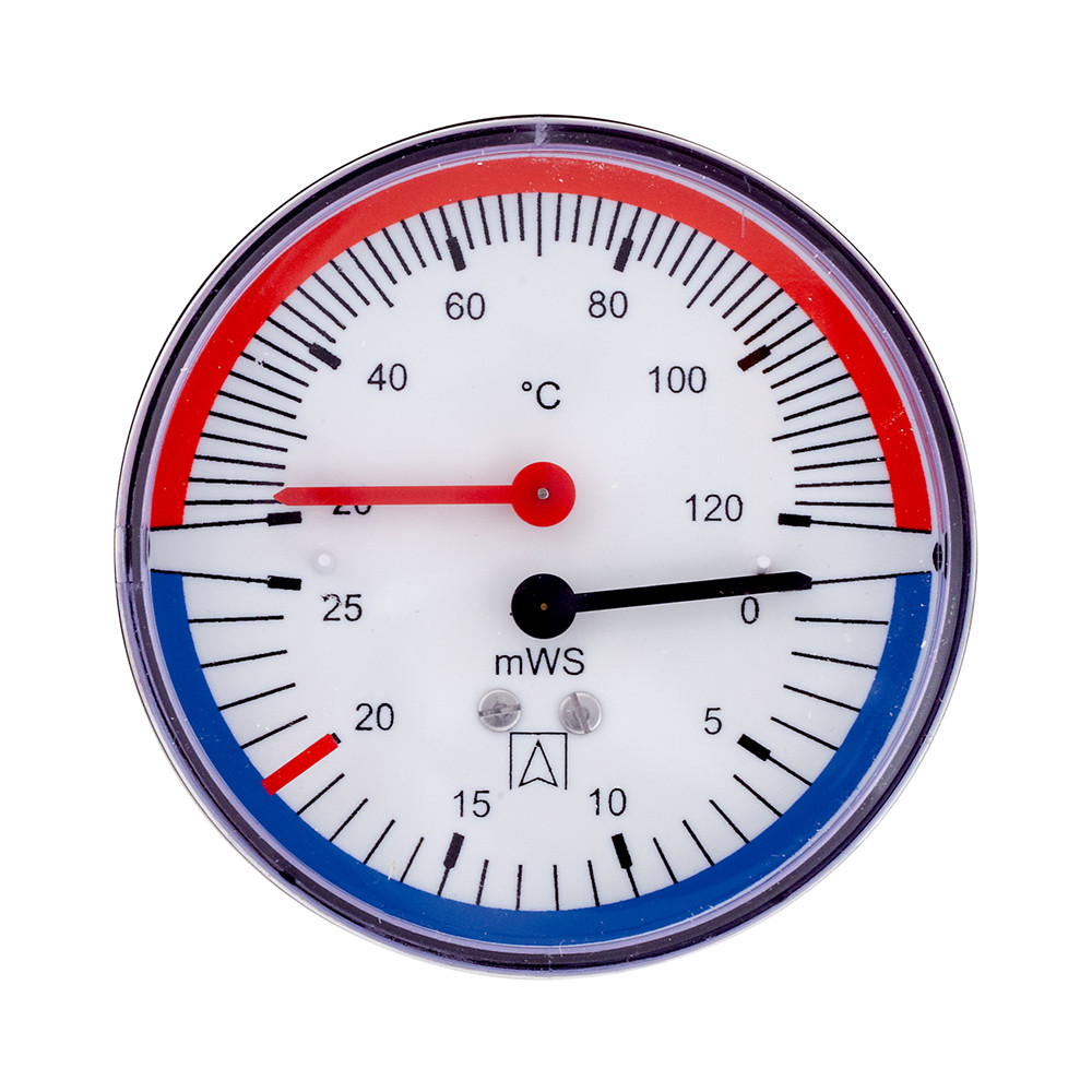 Термогидрометр осевой TH 80 мм (20-120°С) с отсечым клапаном 1/2"НР Afriso - фото 1 - id-p124510886