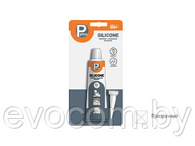 Герметик силиконовый санитарный P PLUS "Silicone Sanitary" (прозр.) 50мл в блистере