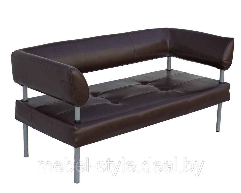 Офисный диван D - 01 (Караван ARM) для зон ожидания в клубах и холлах, кресло D- 01 в ECO коже - фото 1 - id-p62258115