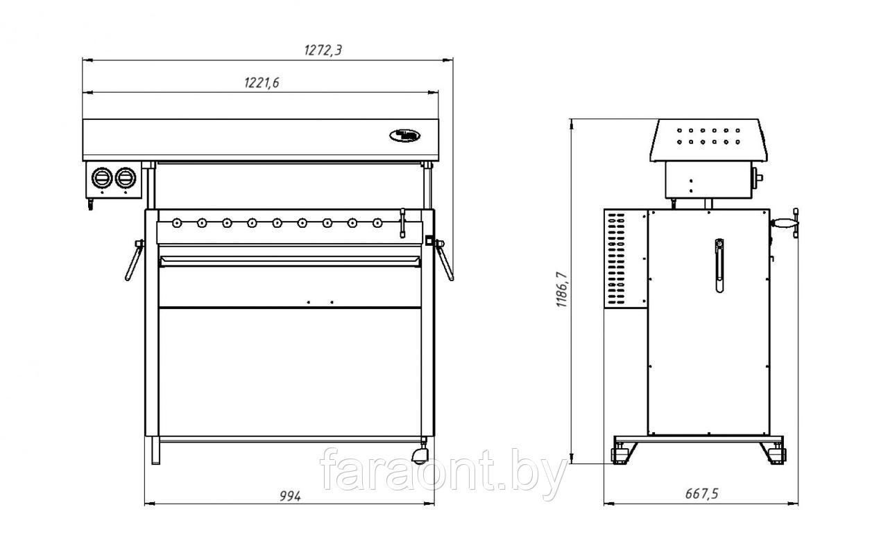 Шашлычница на твердом топливе и газе Ф2ШУГ GRILL MASTER (Гриль мастер) арт. 11302 - фото 2 - id-p124545744