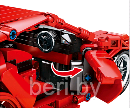 701501 Конструктор Sembo Technique "Ferrari FRR-458", аналог Lego Technic, 603 детали - фото 4 - id-p124549174