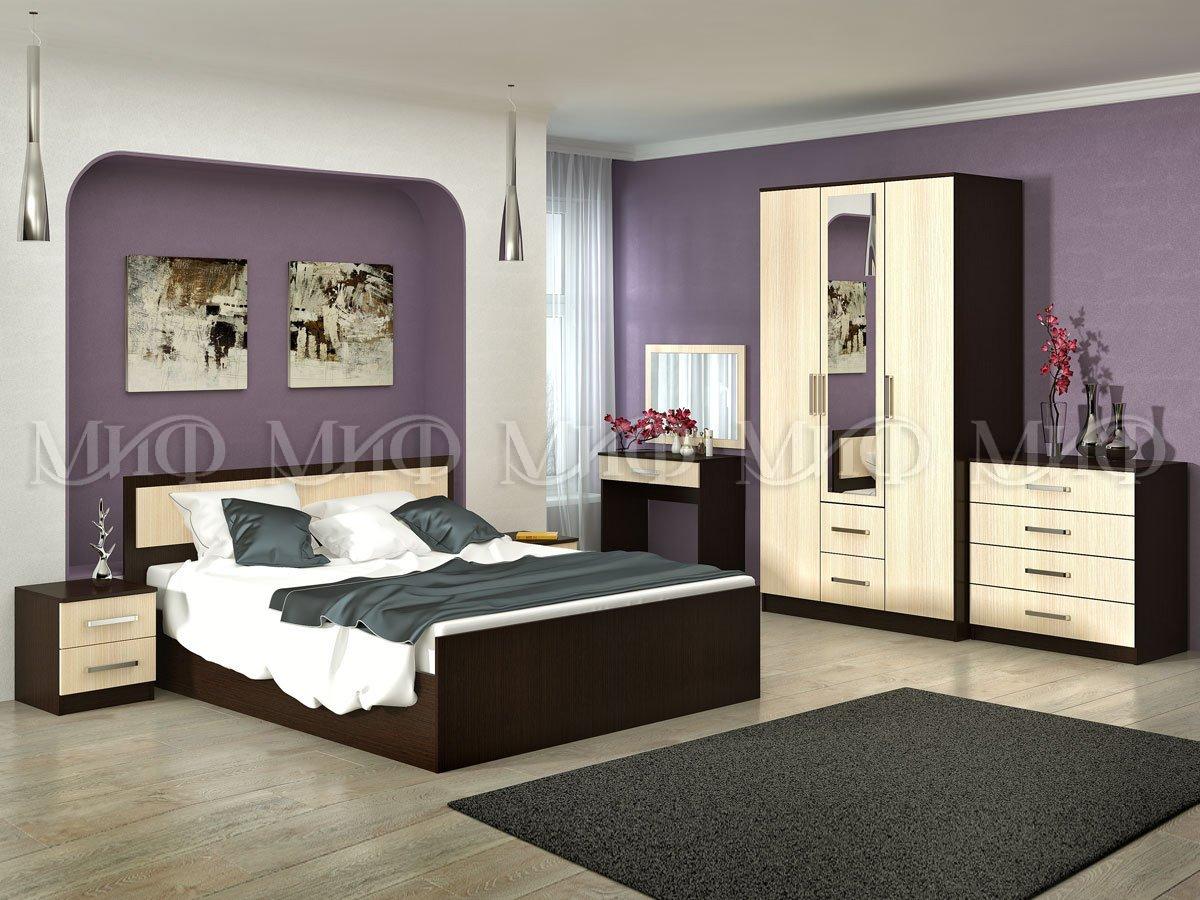 Спальня Фиеста набор 2 (2 варианта цвета) фабрика Миф - фото 2 - id-p124552244