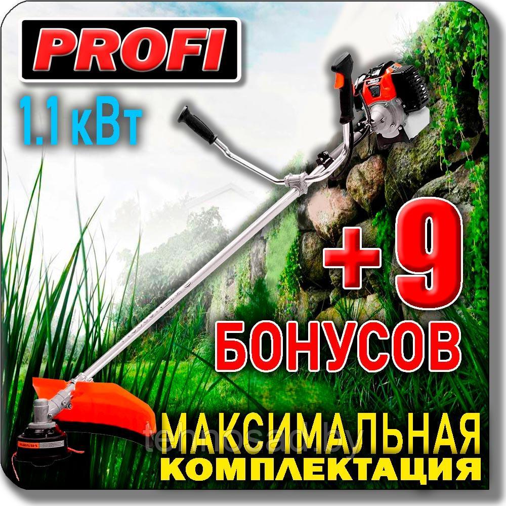 Бензокоса (триммер, мотокоса) Profi 1.1 кВт +9 ПОДАРКОВ