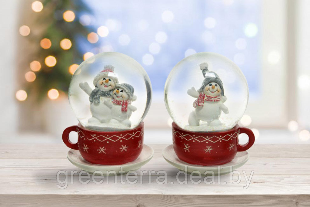 Снежный шар "Чашка со снеговиком" [530686] - фото 1 - id-p124556729