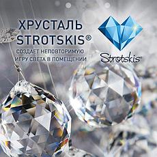 Потолочная люстра с хрусталем 10111/8 золотая бронза/прозрачный хрусталь Strotskis Steccato Eurosvet, фото 3