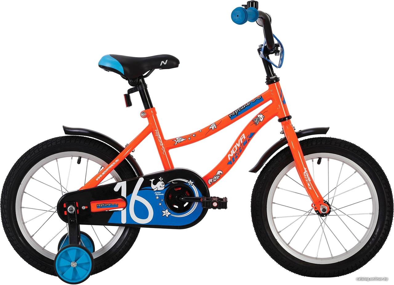 Велосипед детский Novatrack Neptune 16 оранжевый - фото 1 - id-p124560805