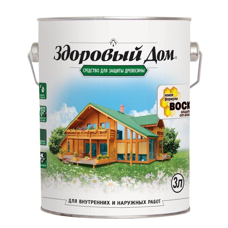 ЛАКРА деревозащитное Здоровый Дом Бесцветное 3 л - фото 1 - id-p124561445