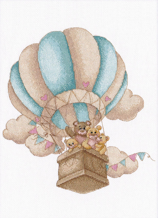На воздушном шаре   Набор для вышивания  (Овен)