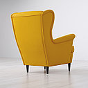 СТРАНДМОН Кресло с подголовником, шифтебу желтый, фото 4