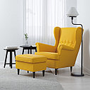 СТРАНДМОН Кресло с подголовником, шифтебу желтый, фото 2