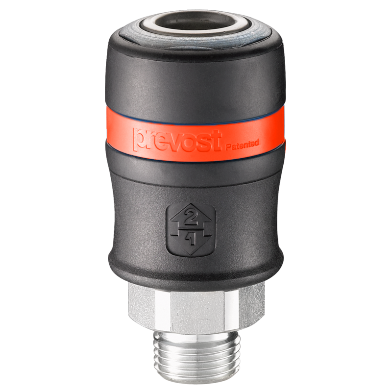 Быстросъемное соединение (мама) с наружной резьбой 3/8", арт. № YE2-3SM, 009952Vr2