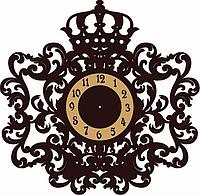 Часы декоративные "Монограмма с короной"