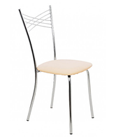 Кухонный стул ВИОЛА Люкс хром для кафе бара ресторана (VIOLA Lux Chrome кож/зам V-)