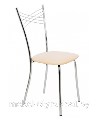 Кухонный стул ВИОЛА Люкс хром для кафе бара ресторана (VIOLA Lux Chrome кож/зам V-) - фото 1 - id-p124656260