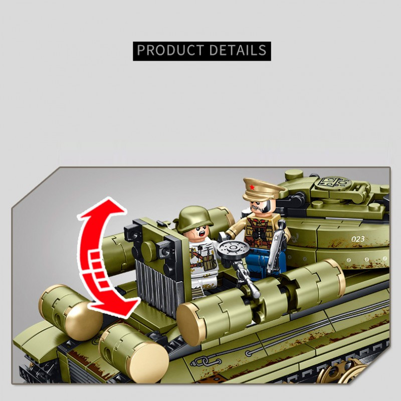 Конструктор Sembo Block 101038 Советский танк T-34 (683 детали) - фото 7 - id-p124661903