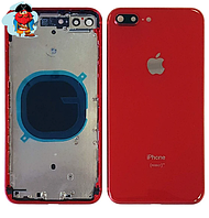 Корпус (задняя крышка, рамка, сим-лоток) для Apple iPhone 8 Plus, цвет: красный