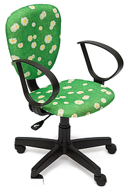 Кресло Tetchair СН413 ткань, ромашки на зеленом
